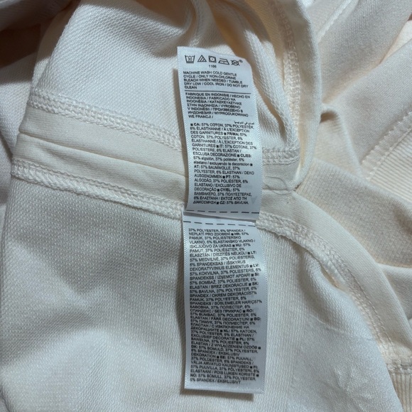 ATHLETA Sz 3X Retroterry V-Neck Sleeveless Sweatshirt Top in White New with tag - Picture 11 of 12